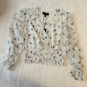 Truth Floral Long Sleeve Wrap Blouse